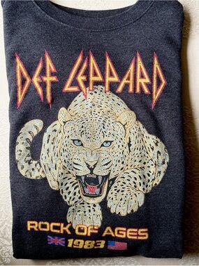 Black Rock of Ages 1983 Leopard Graphic Sweatshirt